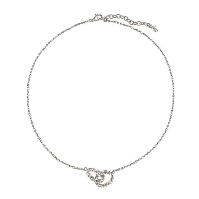 Image of  LOVE & FORTUNE SILVER HEART LINK NECKLACE