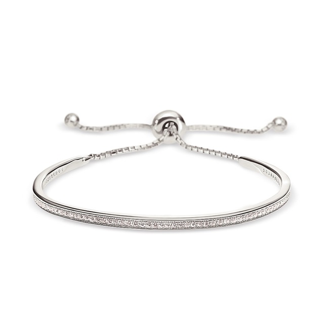 Image of  FASHIONABLY SILVER ESSENTIALS SIMPLE BRACELET